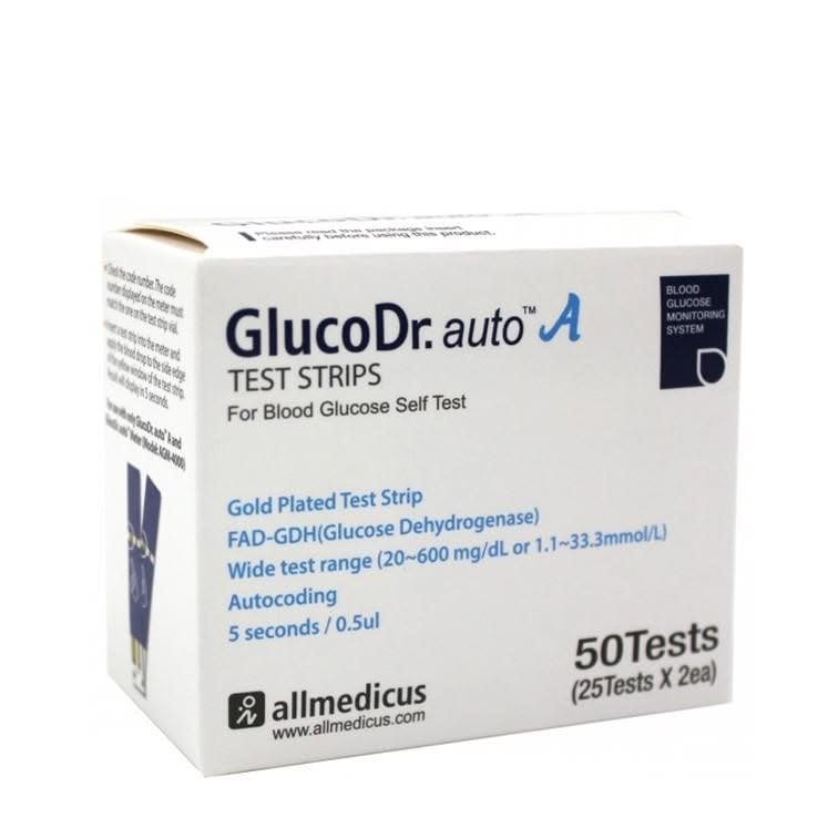 Gluco Dr Auto شرائط جلوكو دكتور اوتو لقياس السكر- 50 شريط