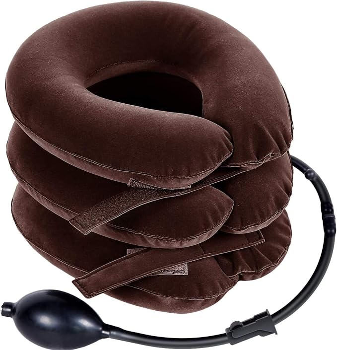 جهاز شد الرقبة الهوائي القابل للنفخ | Neck Traction Device - Inflatable Cervical Collar for Pain Relief
