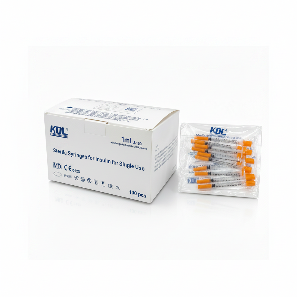 سرنجات أنسولين KDL مقاس 30G سعة 1مل - 10 قطعة