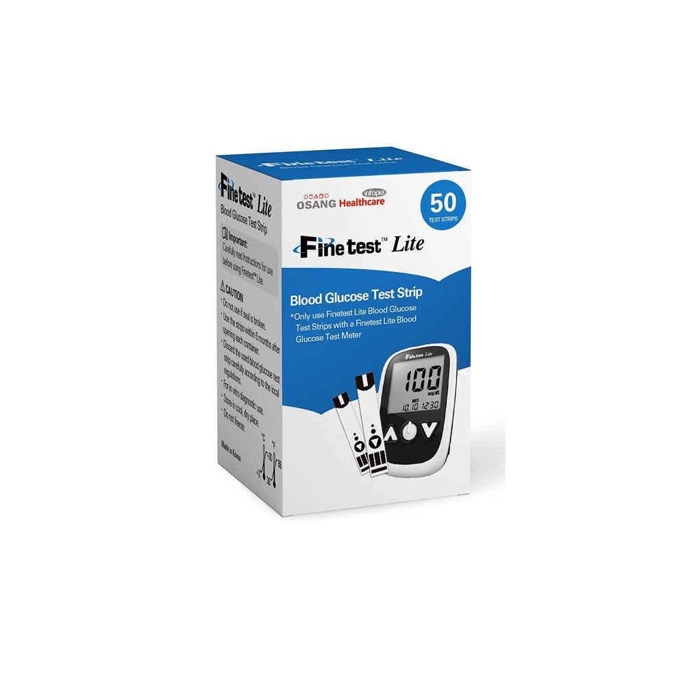 شرائط قياس السكر فاين تيست لايت Finetest Lite علبة 50 شريط