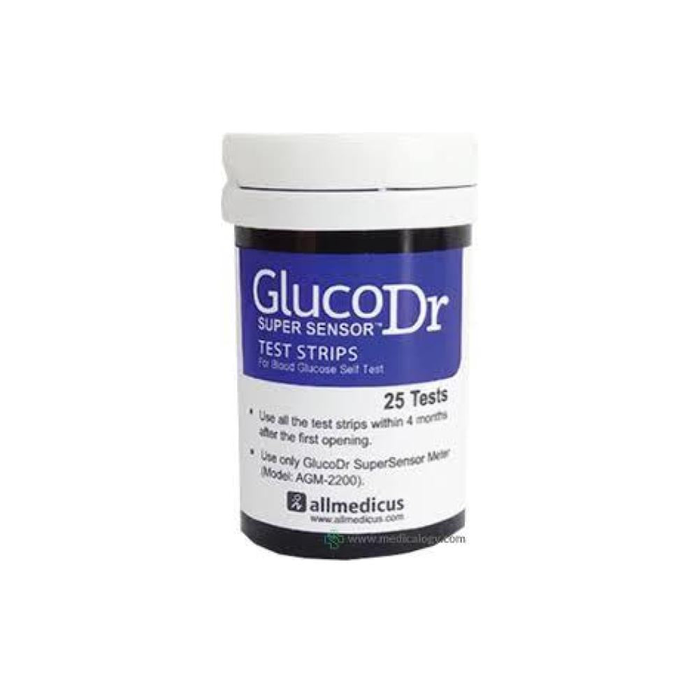 شرائط قياس السكر جلوكو دكتور سوبر سينسور GlucoDr Super Sensor علبة 50 شريط