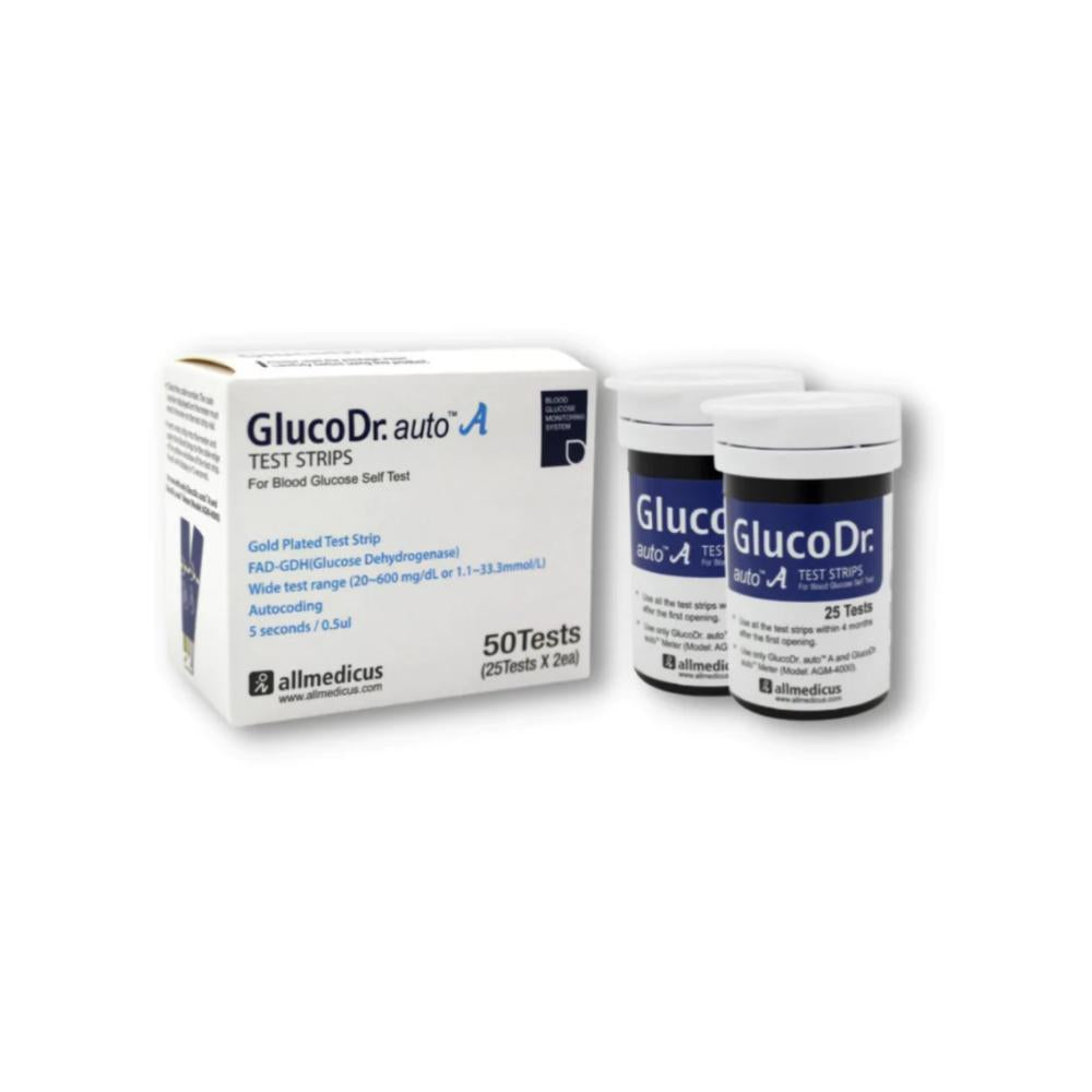 شرائط قياس السكر جلوكودكتور اوتو Gluco Dr. Auto علبة 50 شريط