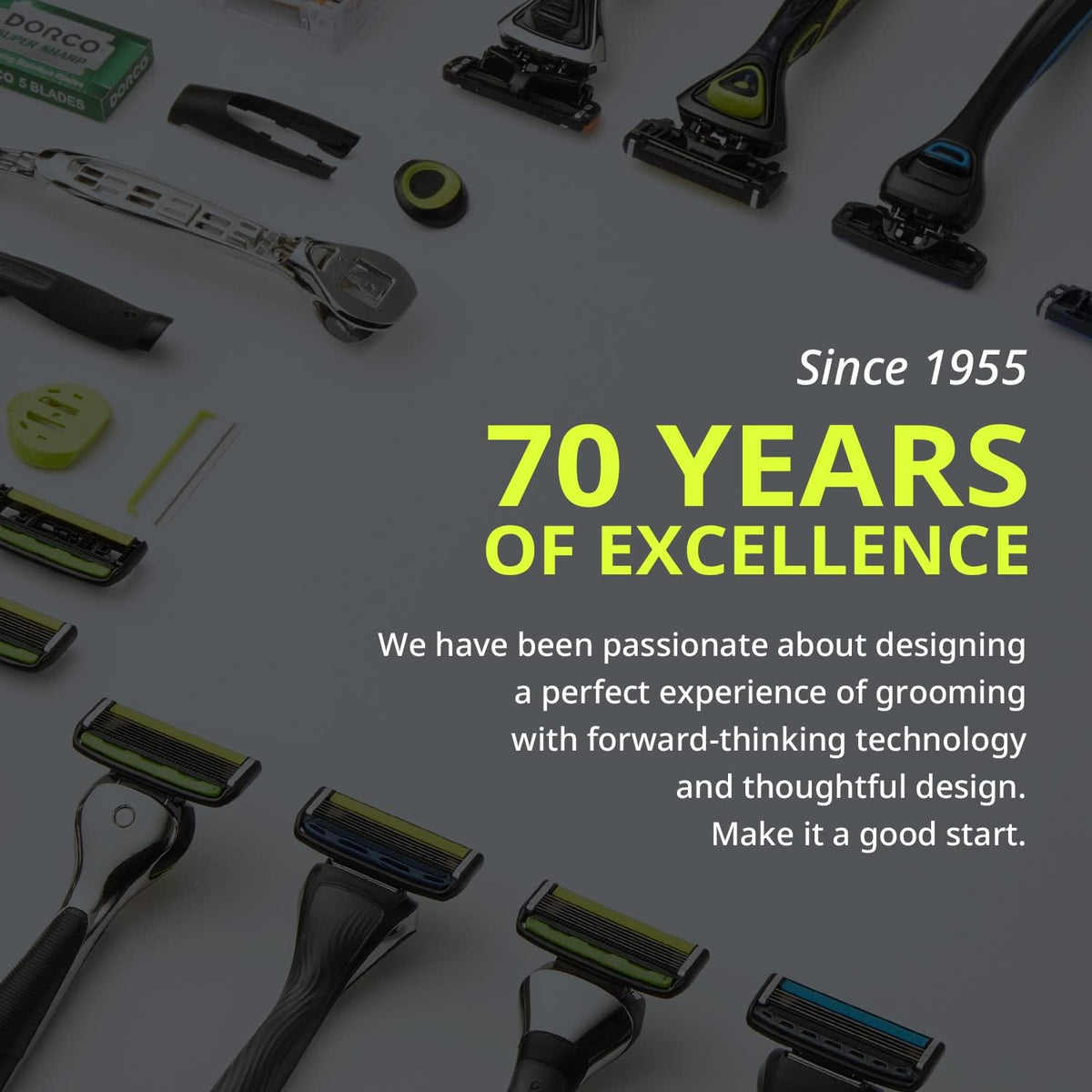 شفرة حلاقة دوركو بيس 6 شفرات - قطعة واحدة رأس متحرك | Dorco Pace 6-Blade Razor