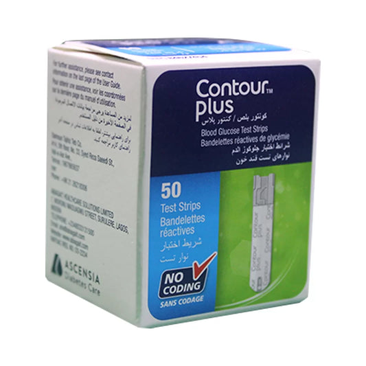 Contour Plus شرائط كونتور بلس لقياس السكر - 50 شريط
