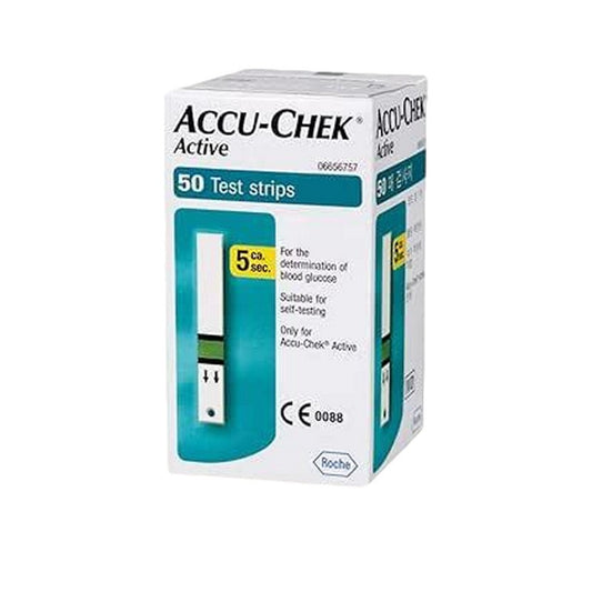 Accu-chek Active شرائط اكيو تشيك اكتيف لقياس السكر- 50 شريط