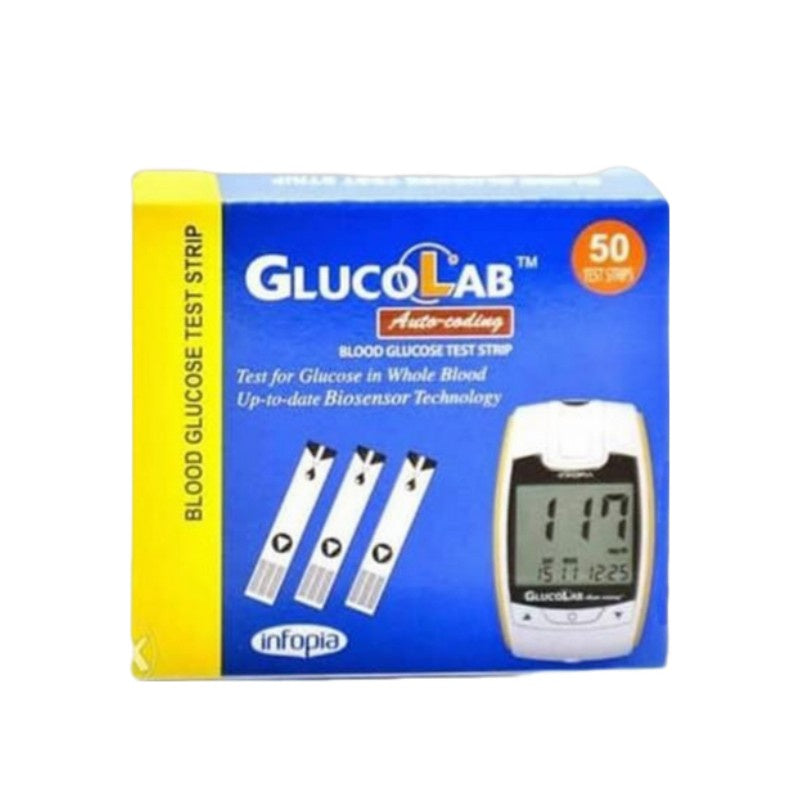GlucoLab شرائط جلوكولاب لقياس السكر- 50 شريط