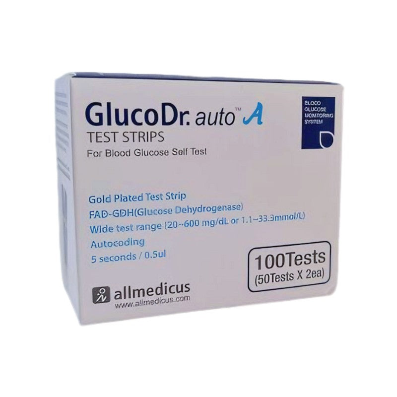Gluco Dr Auto شرائط جلوكو دكتور اوتو  لقياس السكر - 100 شريط