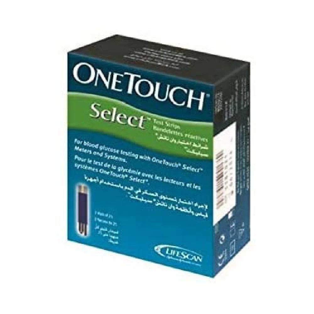 One Touch Select شرائط وان تاتش سيلكت لقياس السكر- 50 شريط