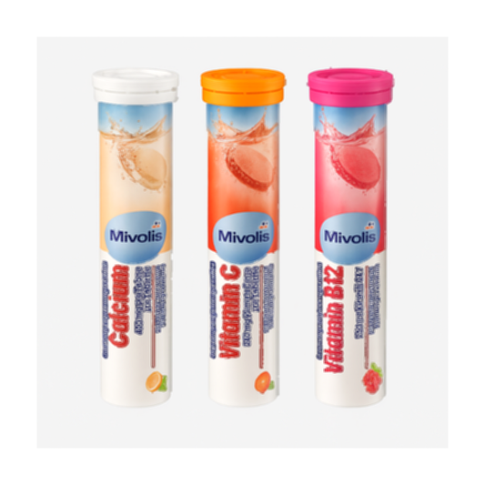 عرض B12 + C + Calcium  فوار فيتامينات  ميفوليس الماني