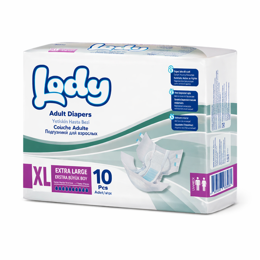 Lody حفاضات كبار لودي التركية 10 قطع اكس لارج