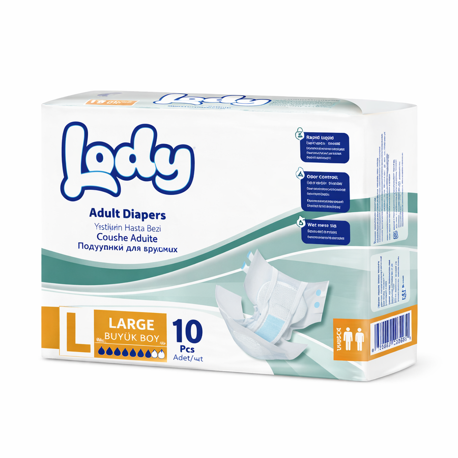 Lody حفاضات كبار لودي التركية لارج عبوة 10 قطع