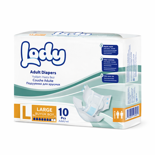 Lody حفاضات كبار لودي التركية لارج عبوة 10 قطع