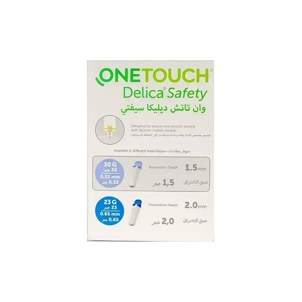 شكاكات ون تتش ديليكا سيفتي OneTouch Delica Safety Lancet | 100 قطعة