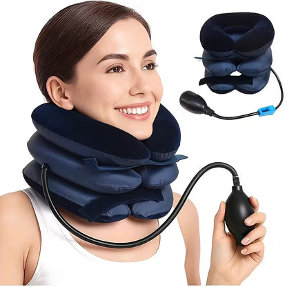 جهاز شد الرقبة الهوائي القابل للنفخ | Neck Traction Device - Inflatable Cervical Collar for Pain Relief