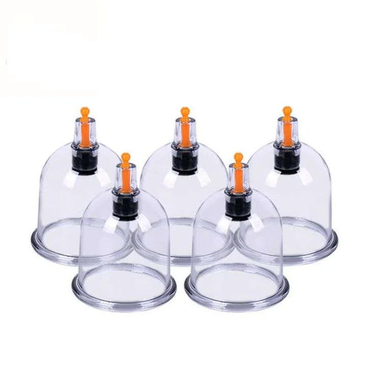 طقم كاسات حجامة ١٠ كاسات بأحجام مختلفة بدون مسدس شفط | Cupping Cups Set 10 Pieces
