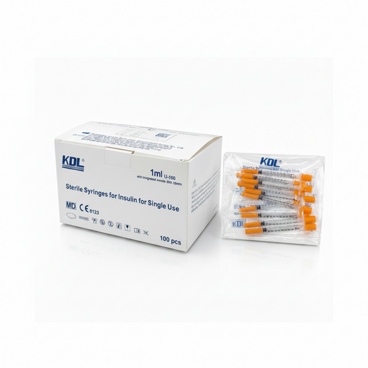 سرنجات أنسولين KDL مقاس 30G سعة 1مل - 10 قطعة