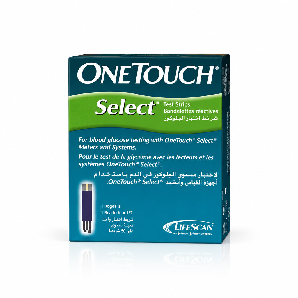 شرائط قياس السكر وان تاتش سيلكت عبوة 50 شريط مع عروض علب متعددة | OneTouch Select Test Strips