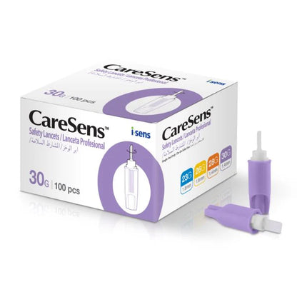 شكاكات كيرسينس أوتوماتيك 100 قطعة تستخدم بدون قلم شك | CareSens Automatic Lancets