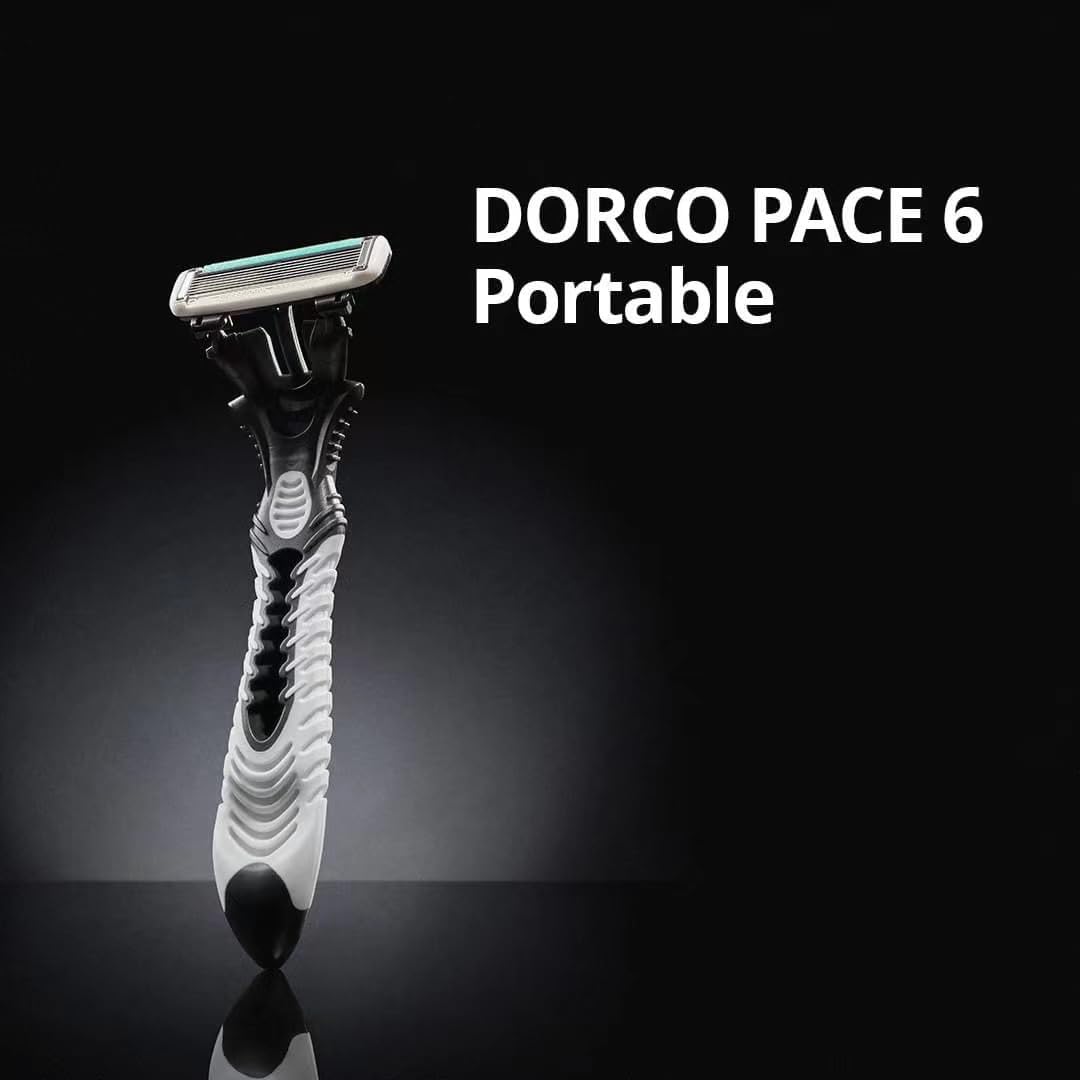 شفرة حلاقة دوركو بيس 6 شفرات - قطعة واحدة رأس متحرك | Dorco Pace 6-Blade Razor