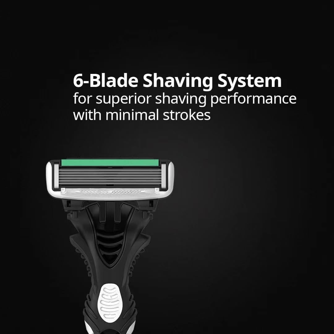 شفرة حلاقة دوركو بيس 6 شفرات - قطعة واحدة رأس متحرك | Dorco Pace 6-Blade Razor