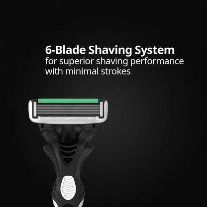 شفرة حلاقة دوركو بيس 6 شفرات - قطعة واحدة رأس متحرك | Dorco Pace 6-Blade Razor