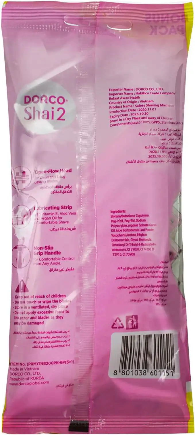 Dorco Eve 2 Razor Cartridges Packaging