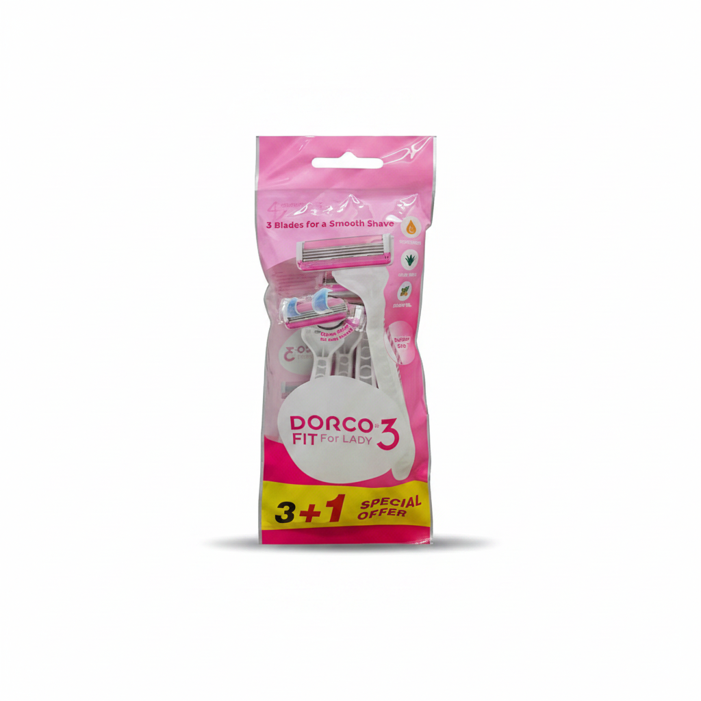 Dorco Eve 3 Women's Razor, 3+1 Free Pack