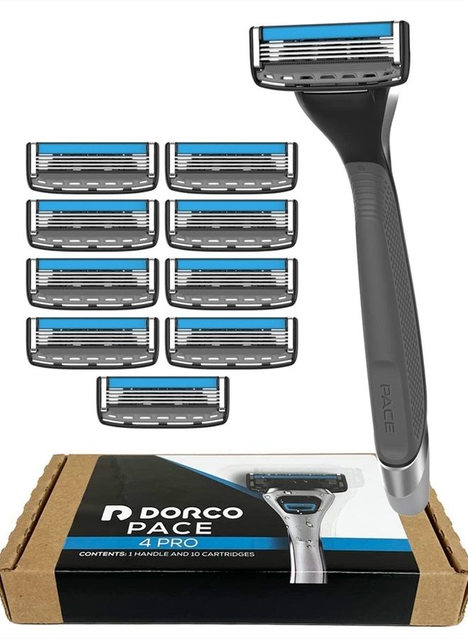 Dorco Pace 4 Pro Razor Handle and Cartridge Set