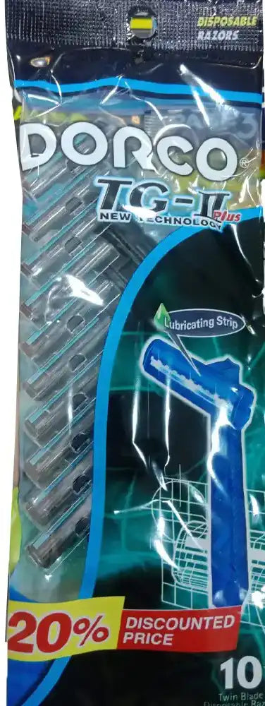Dorco TG-II Plus Twin Blade Razor 10 Blades