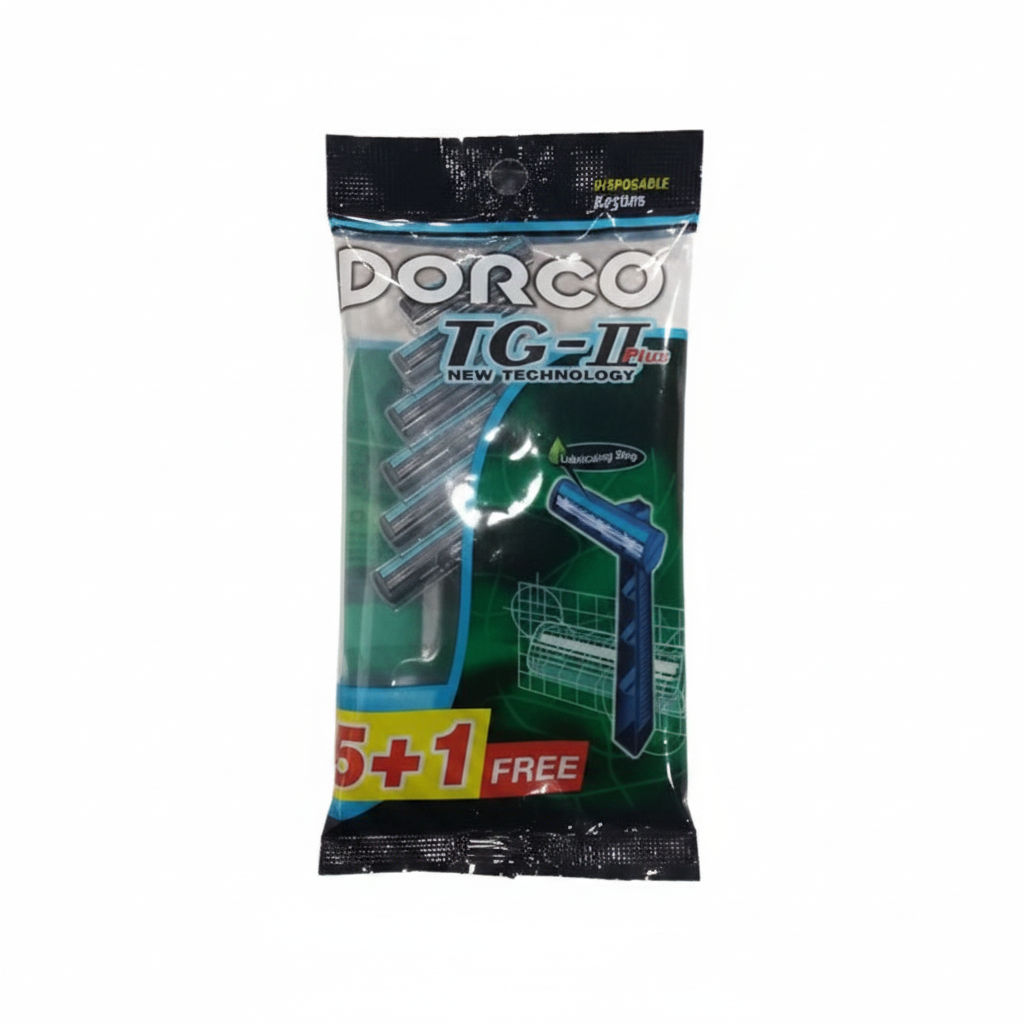 Dorco TG-II Plus Razor for Men, 5+1 Free Pack