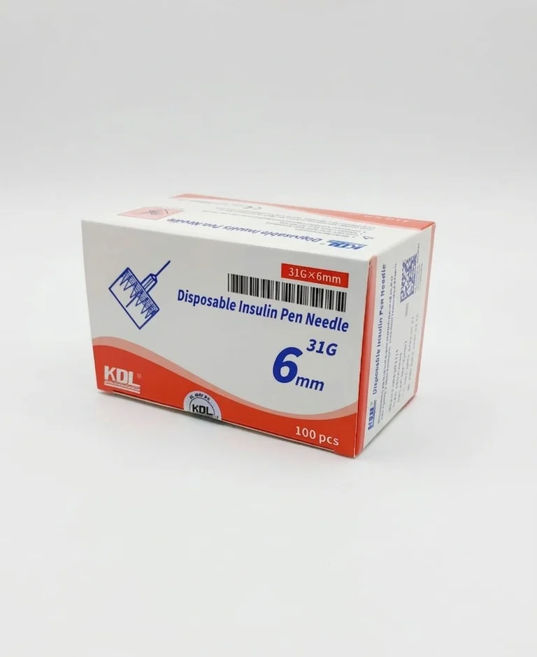 سنون قلم أنسولين KDL مقاس 6 مم (100 قطعة) | KDL Insulin Pen Needles 6mm 100pcs