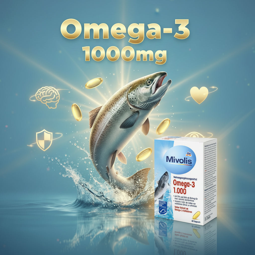 Mivolis Omega 3 اوميجا 3 ميفوليس (60 × 1000 مجم)   - ألماني أصلي