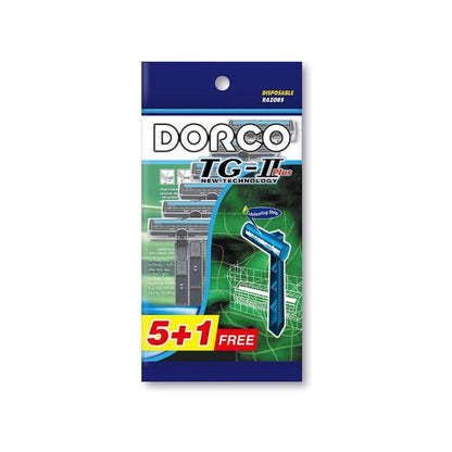 ماكينة حلاقة دوركو للرجال- 2 شفرة (5+1 مجاناً) | Dorco TG-II Plus