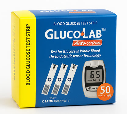 جهاز قياس السكر GlucoLab - علبة 50 شريط